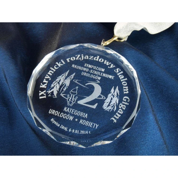 Medal szklany Elite z grawerem + etui