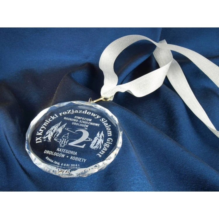 Medal szklany Elite z grawerem + etui
