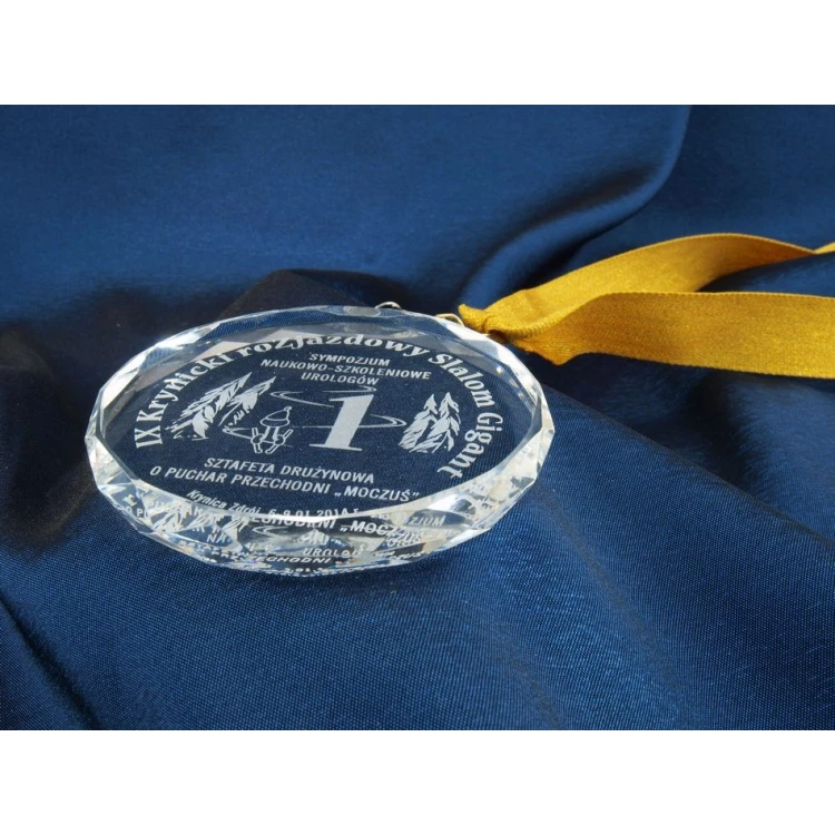 Medal szklany Elite z grawerem + etui