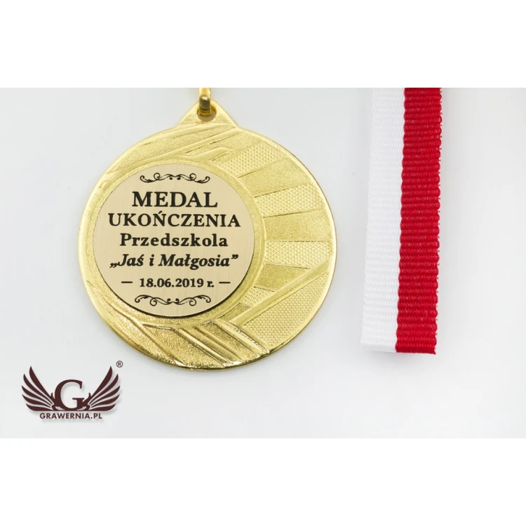 Medal trzy kolory ze wstążką - średnica 50mm - ME006