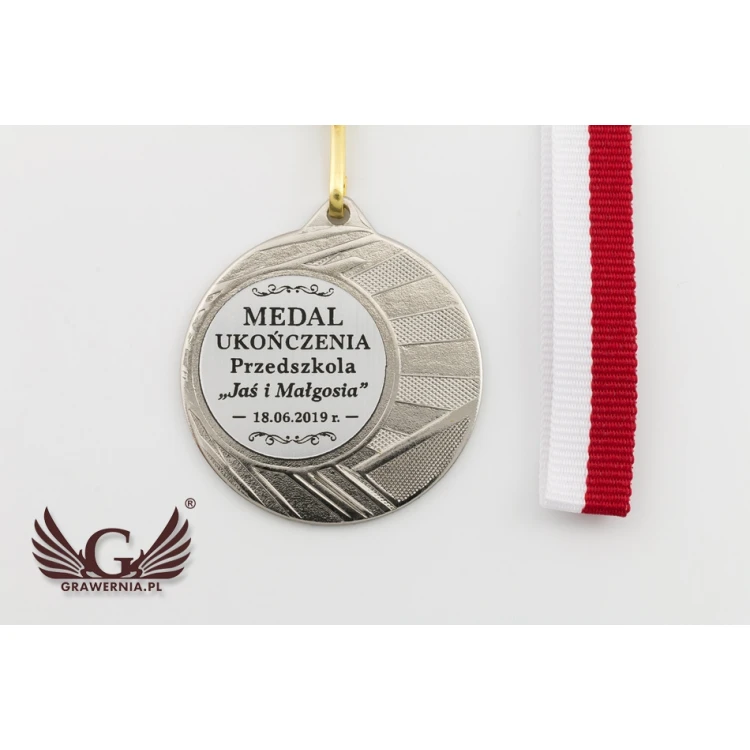 Medal trzy kolory ze wstążką - średnica 50mm - ME006