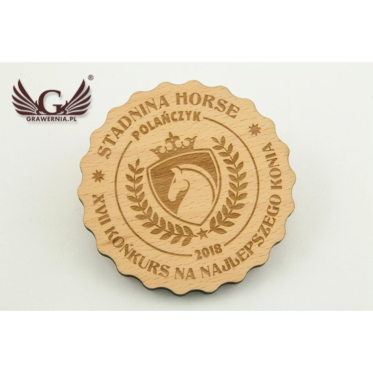 Medal w drewnianej kasetce na każdą okazję - średnica 90mm