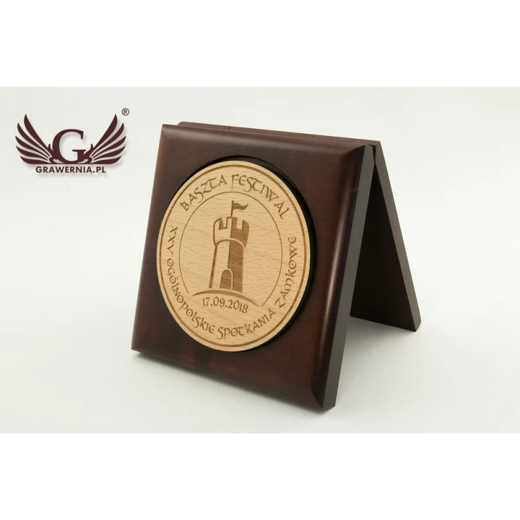 Medal w drewnianej kasetce na każdą okazję - średnica 90mm