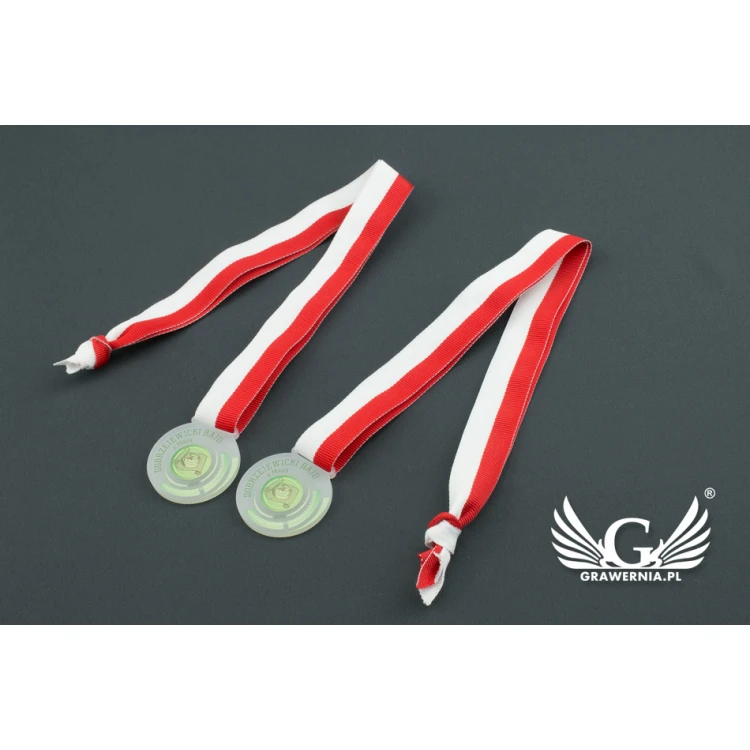 Medal z akrylu szronionego - druk UV - MAK001 - średnica 40 do 80mm