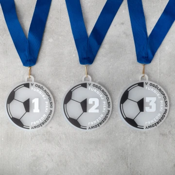 Medal z plexi frost z nadrukiem UV - wymiary: 80x90mm - MGR101