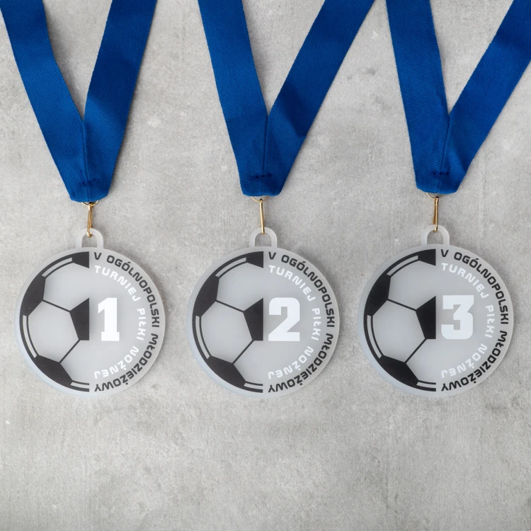 Medal z plexi frost z nadrukiem UV - wymiary: 80x90mm - MGR101