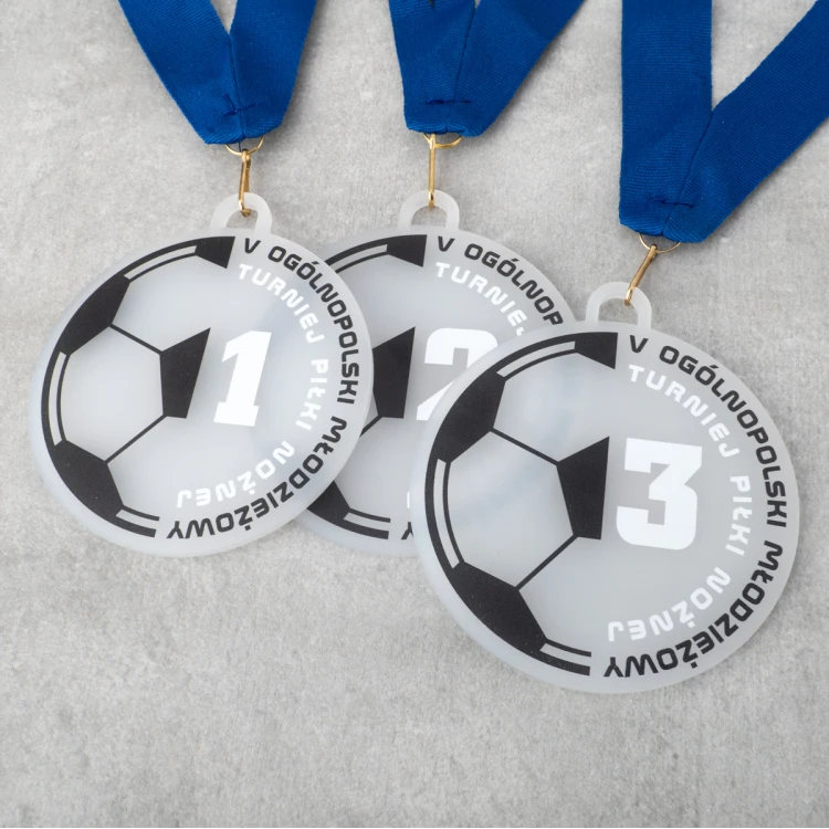 Medal z plexi frost z nadrukiem UV - wymiary: 80x90mm - MGR101