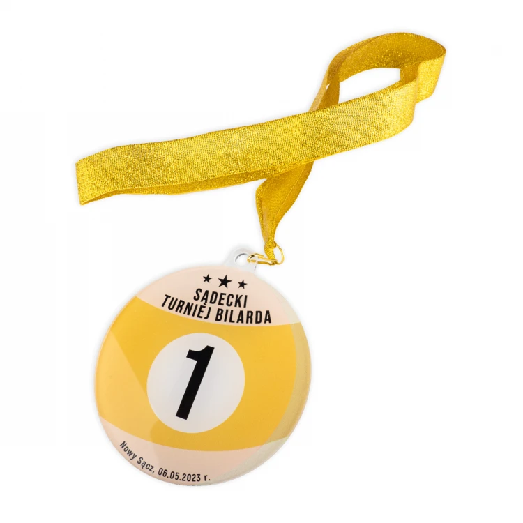 Medal z plexi z nadrukiem UV - wymiary: 90x100mm - MGR096