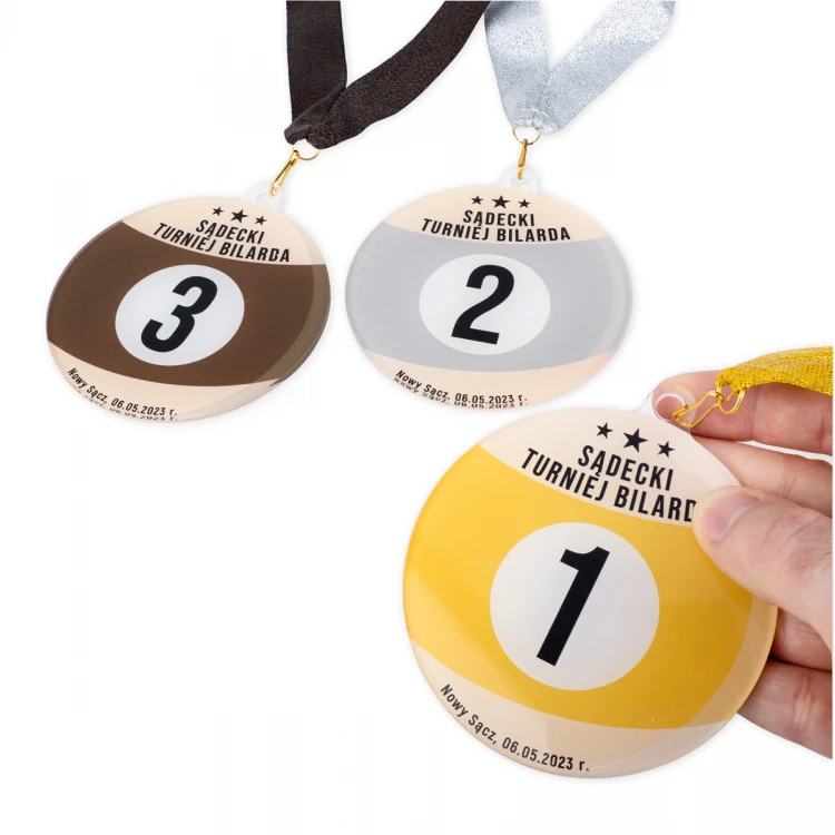 Medal z plexi z nadrukiem UV - wymiary: 90x100mm - MGR096