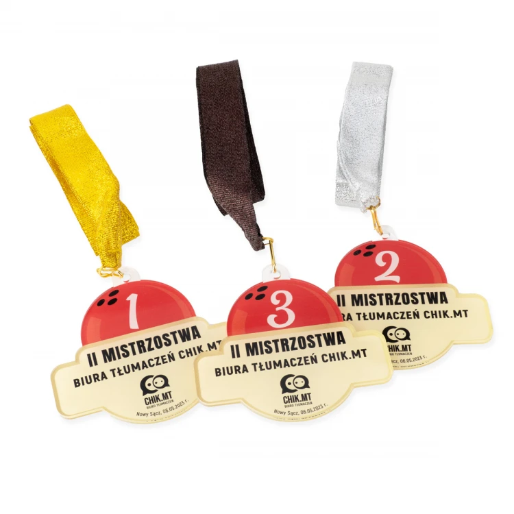 Medal z plexi z nadrukiem UV - wymiary: 89x84mm - MGR097