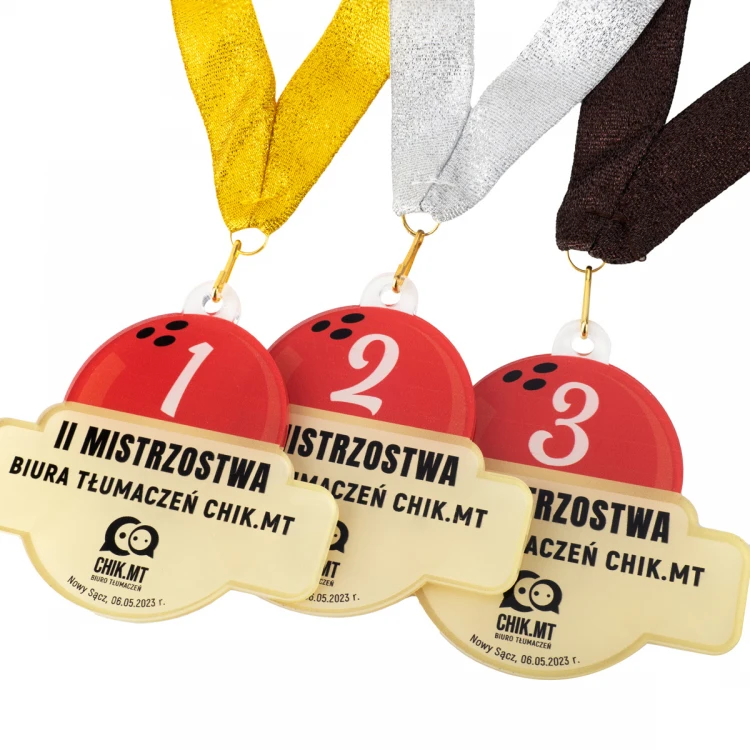 Medal z plexi z nadrukiem UV - wymiary: 89x84mm - MGR097