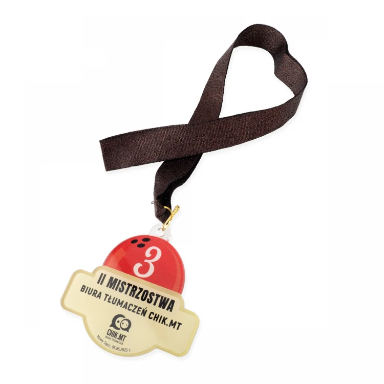 Medal z plexi z nadrukiem UV - wymiary: 89x84mm - MGR097
