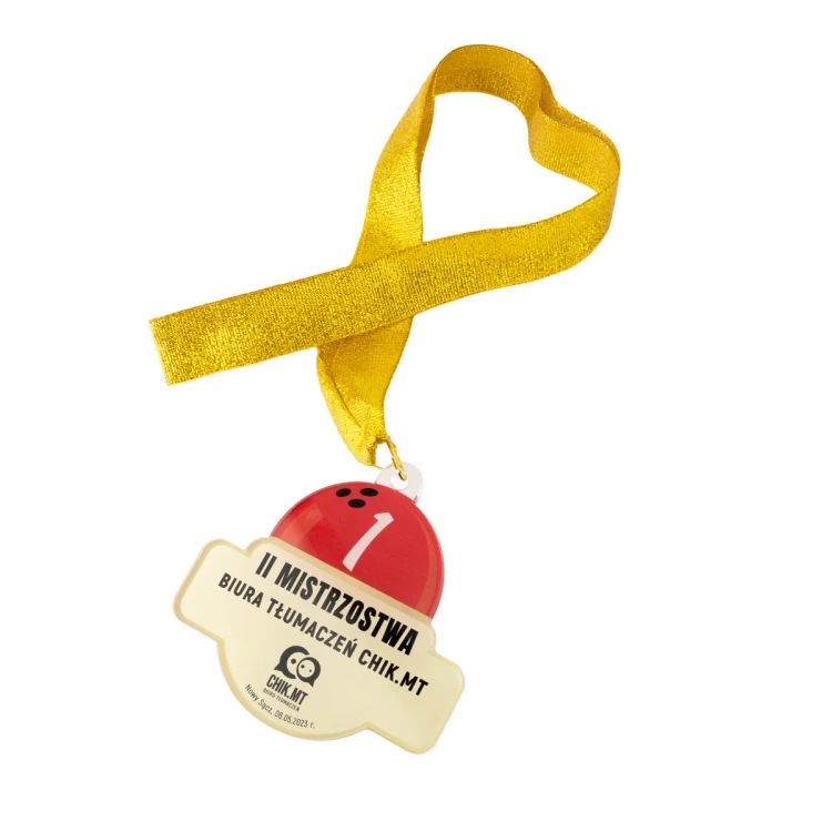 Medal z plexi z nadrukiem UV - wymiary: 89x84mm - MGR097