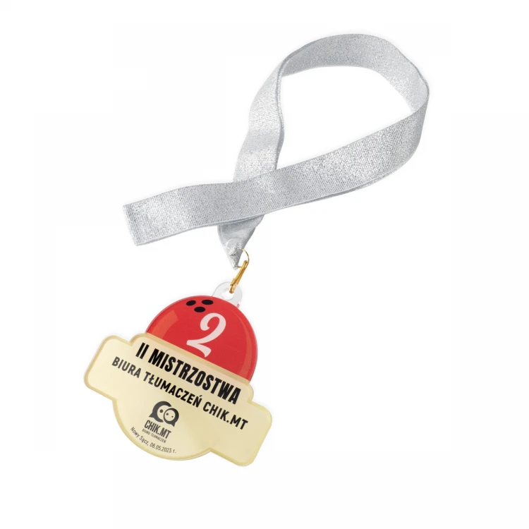 Medal z plexi z nadrukiem UV - wymiary: 89x84mm - MGR097