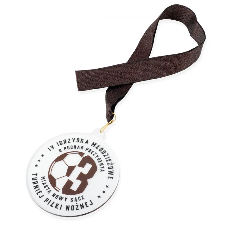 Medal z plexi z nadrukiem UV - wymiary: 90x100mm - MGR102