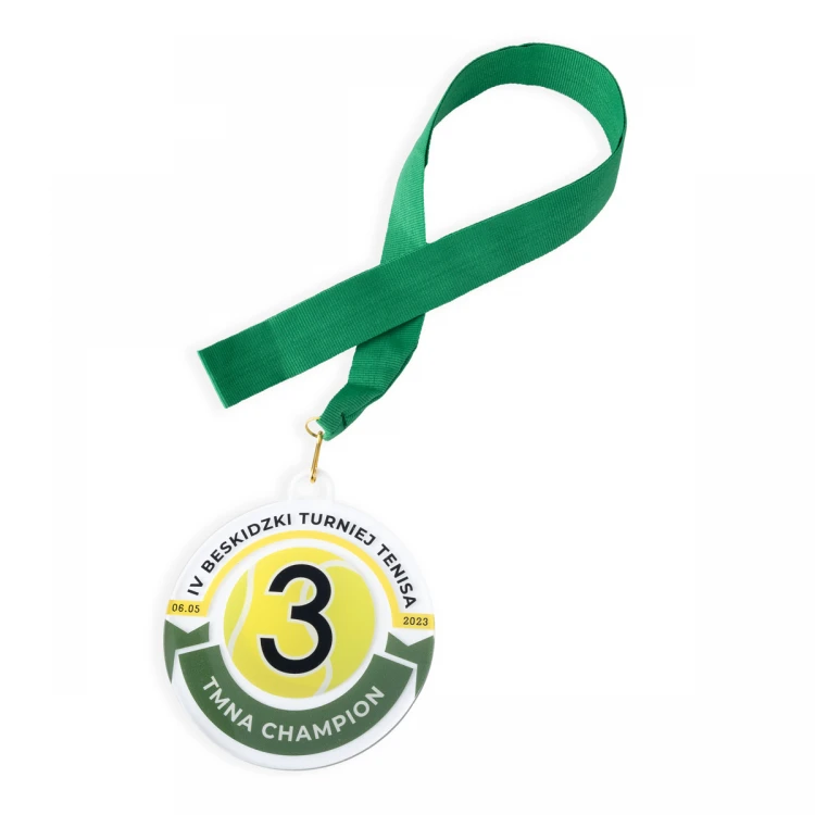 Medal z plexi z nadrukiem UV - wymiary: 90x100mm - MGR104