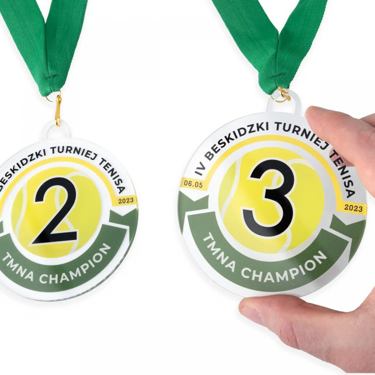 Medal z plexi z nadrukiem UV - wymiary: 90x100mm - MGR104