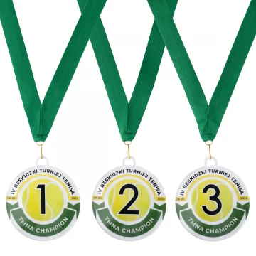 Medal z plexi z nadrukiem UV - wymiary: 90x100mm - MGR104