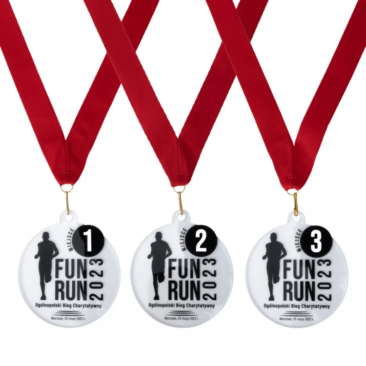 Medal z plexi z nadrukiem UV - wymiary: 80x90mm - MGR100