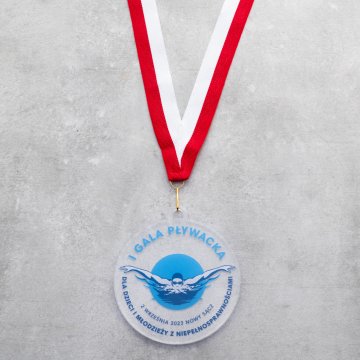Medal z plexi z nadrukiem UV - wymiary: 90x100mm - MGR106