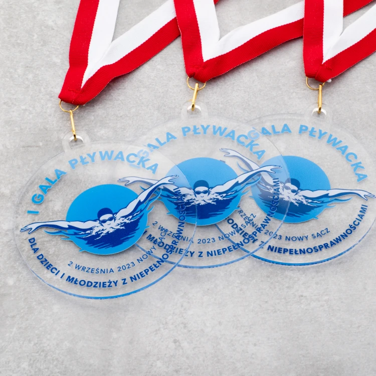 Medal z plexi z nadrukiem UV - wymiary: 90x100mm - MGR106