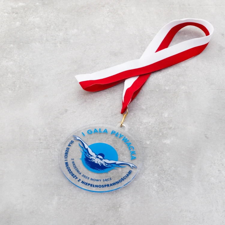 Medal z plexi z nadrukiem UV - wymiary: 90x100mm - MGR106