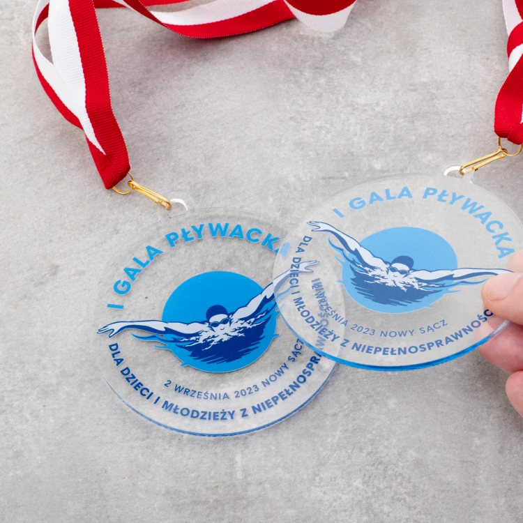 Medal z plexi z nadrukiem UV - wymiary: 90x100mm - MGR106