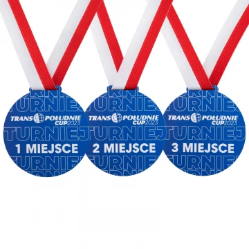 Medale drewniane z dowolnym logotypem - średnica 80mm - druk UV - MGR105 