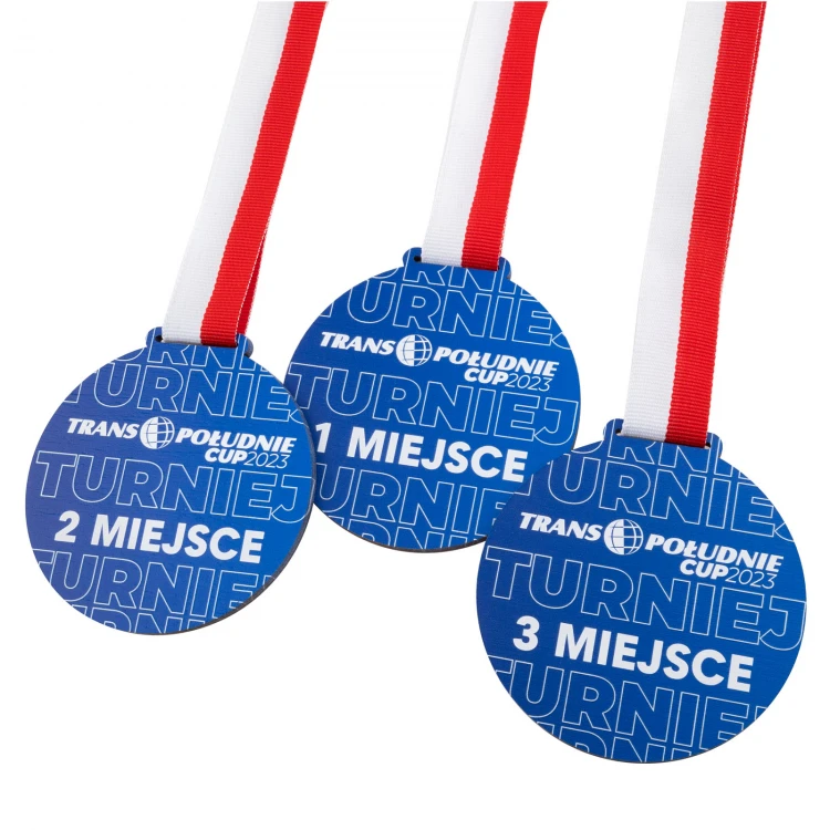 Medale drewniane z dowolnym logotypem - średnica 80mm - druk UV - MGR105 