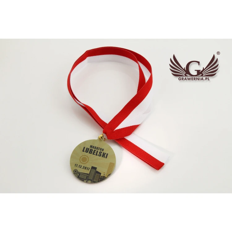 Medale metalowe z dowolną grafiką - cyfrowy druk UV - średnica 50mm - MGR020
