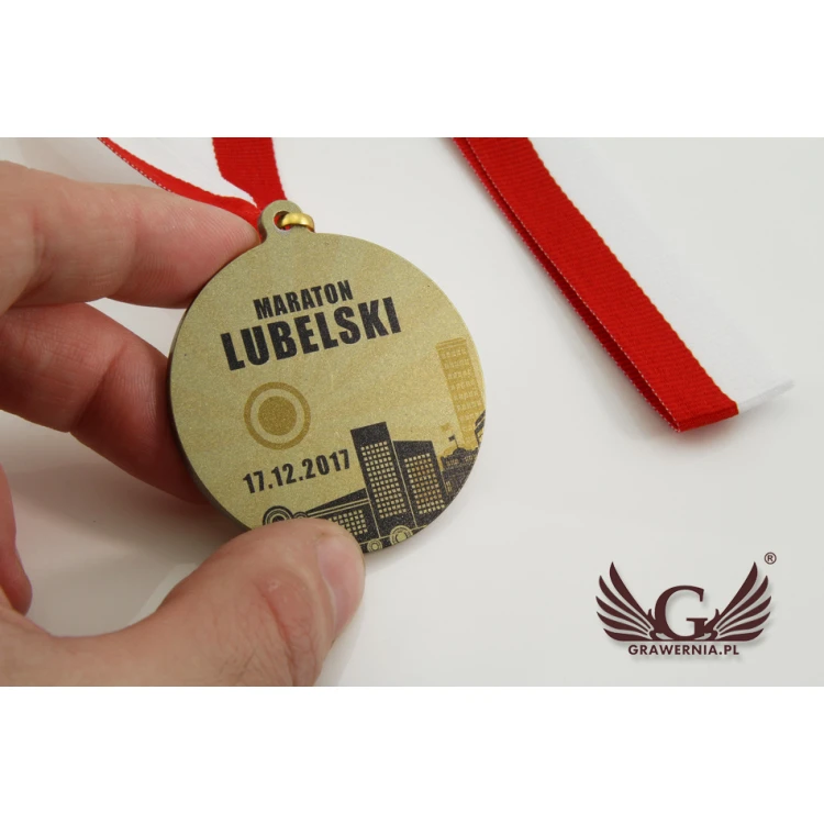 Medale metalowe z dowolną grafiką - cyfrowy druk UV - średnica 50mm - MGR020