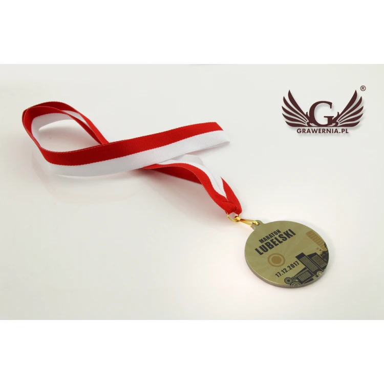Medale metalowe z dowolną grafiką - cyfrowy druk UV - średnica 50mm - MGR020
