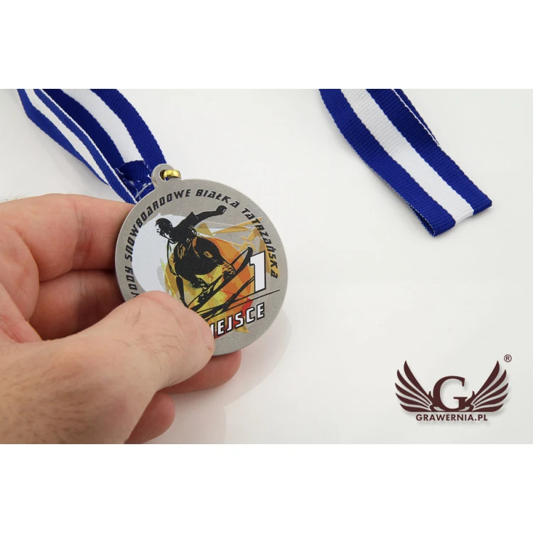 Medale metalowe z dowolną grafiką - cyfrowy druk UV - średnica 50mm - MGR021