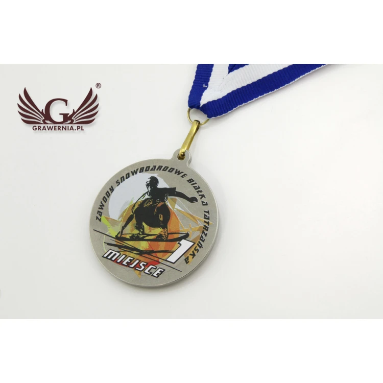 Medale metalowe z dowolną grafiką - cyfrowy druk UV - średnica 50mm - MGR021
