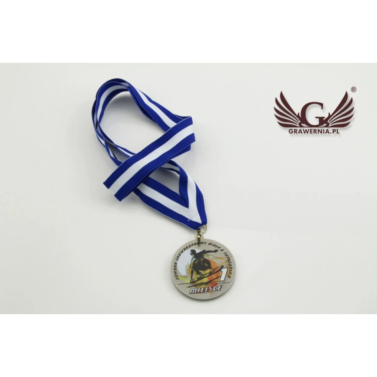 Medale metalowe z dowolną grafiką - cyfrowy druk UV - średnica 50mm - MGR021
