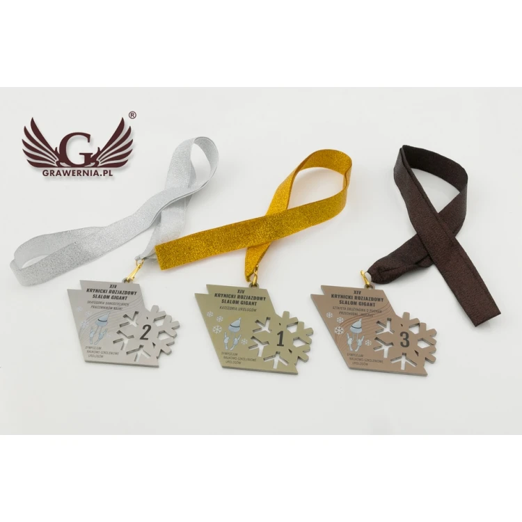 Medale metalowe z dowolną grafiką - cyfrowy druk UV -  wym:100x44mm - MGR073 