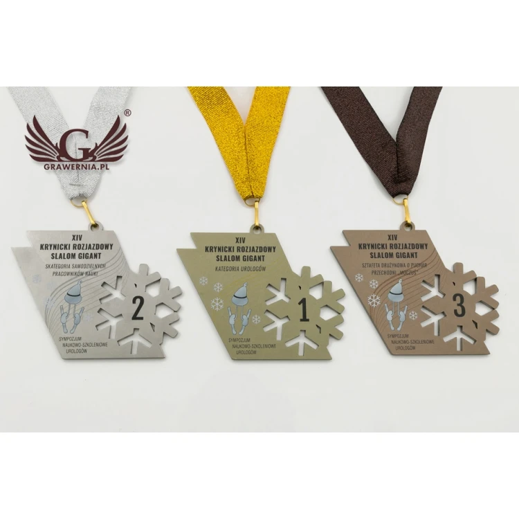 Medale metalowe z dowolną grafiką - cyfrowy druk UV -  wym:100x44mm - MGR073 