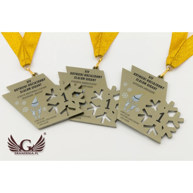 Medale metalowe z dowolną grafiką - cyfrowy druk UV -  wym:100x44mm - MGR073 
