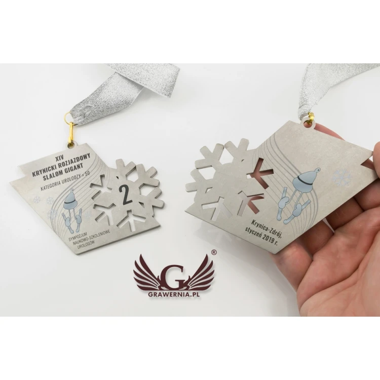 Medale metalowe z dowolną grafiką - cyfrowy druk UV -  wym:100x44mm - MGR073 