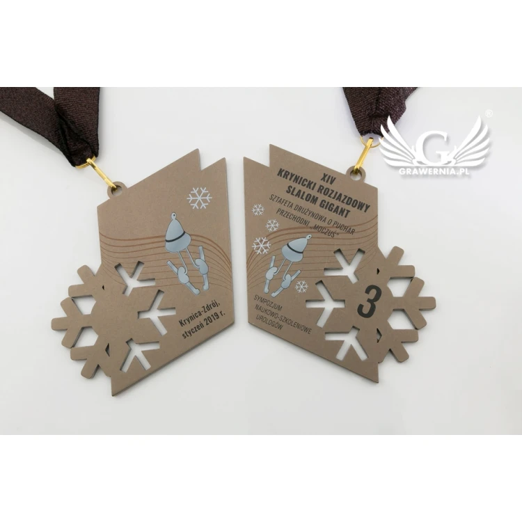 Medale metalowe z dowolną grafiką - cyfrowy druk UV -  wym:100x44mm - MGR073 