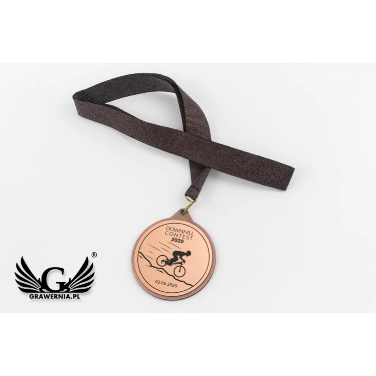 Medale metalowe z grawerowanym emblematem - średnica 70mm - MMC1170