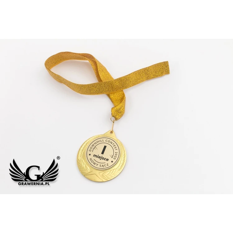 Medale metalowe z grawerowanym emblematem - średnica 70mm - MMC1170