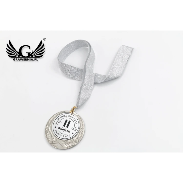 Medale metalowe z grawerowanym emblematem - średnica 70mm - MMC1170