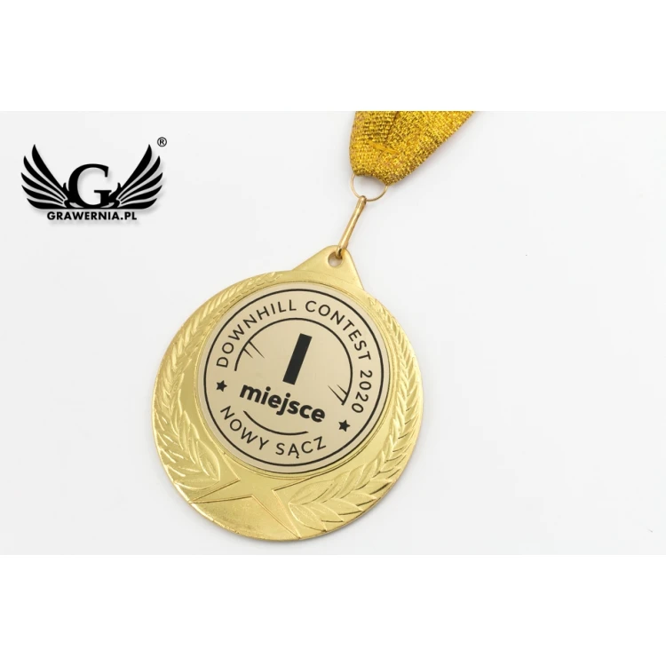 Medale metalowe z grawerowanym emblematem - średnica 70mm - MMC1170