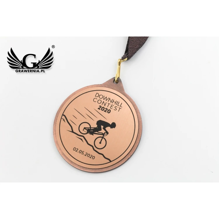 Medale metalowe z grawerowanym emblematem - średnica 70mm - MMC1170