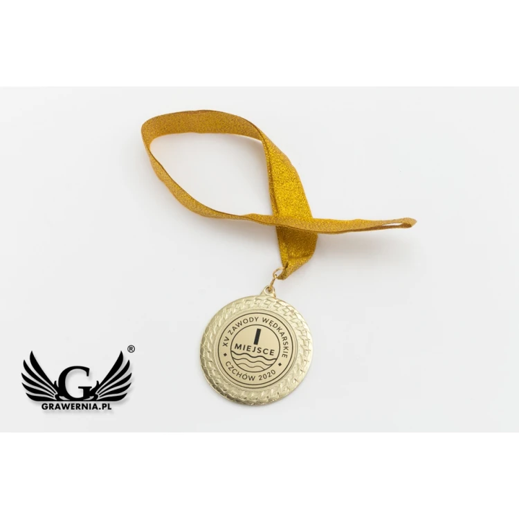 Medale metalowe z grawerowanym emblematem - średnica 70mm - MMC2072