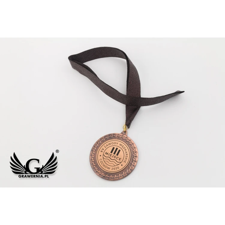Medale metalowe z grawerowanym emblematem - średnica 70mm - MMC2072