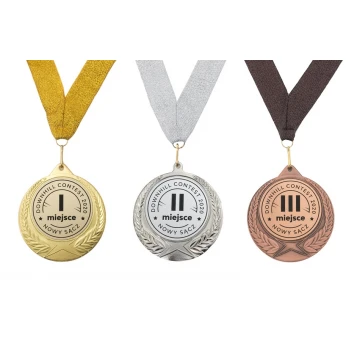 Medale metalowe z grawerowanym emblematem - średnica 70mm - MMC1170