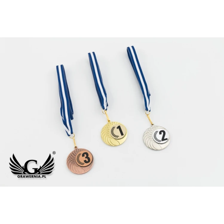 Medale metalowe z grawerowanym emblematem - średnica 40mm - MMC1040