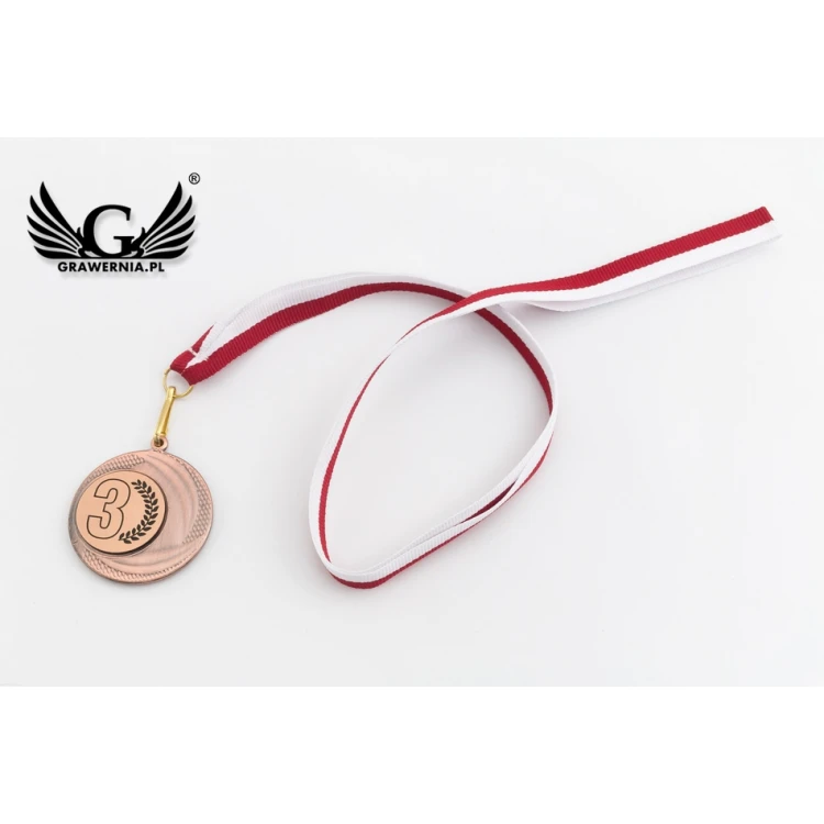 Medale metalowe z grawerowanym emblematem - średnica 40mm - MMC9040